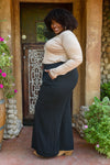 Up To Date Pleated Wide Leg Pants In Black