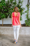 Uptown Top in Coral