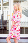 Vintage Daisies Dress In Pink