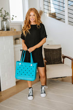 Waterproof Tote Bag in Turquoise