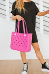 Waterproof Tote Bag in Pink