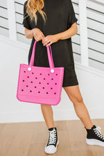 Waterproof Tote Bag in Pink