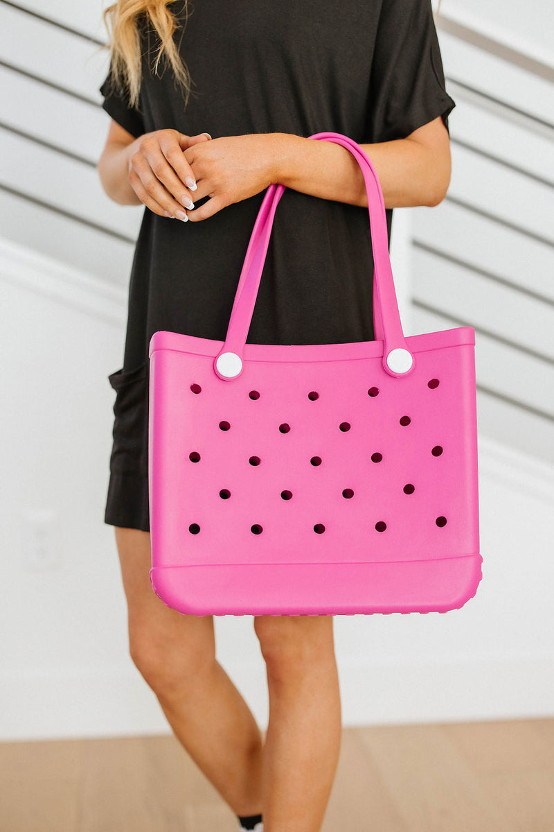 Waterproof Tote Bag in Pink