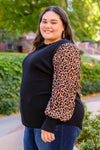 We Have History Animal Print Ribbed Top