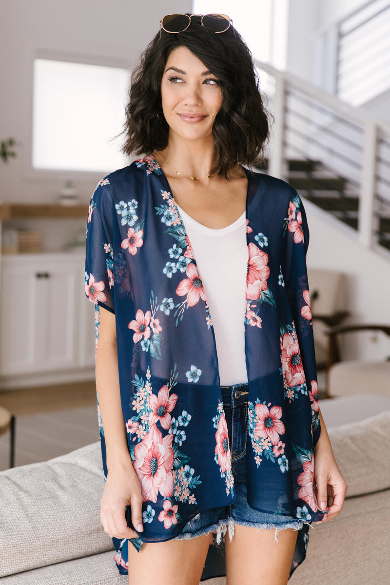 Wildflower Kimono in Blue