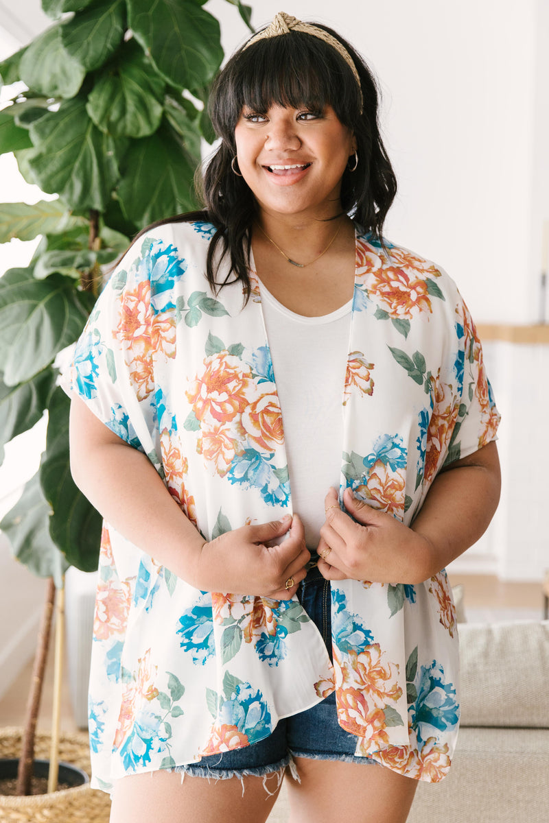 Wildflower Kimono in White