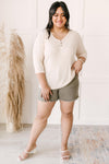 Willow Waffle Knit Top in Beige