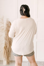 Willow Waffle Knit Top in Beige