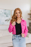 Judy Blue With a Whisper Denim Jacket in Hot Pink