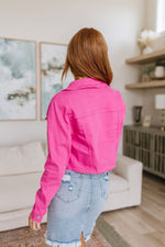 Judy Blue With a Whisper Denim Jacket in Hot Pink