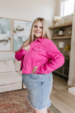 Judy Blue With a Whisper Denim Jacket in Hot Pink