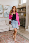 Judy Blue With a Whisper Denim Jacket in Hot Pink