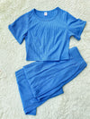 PREORDER: Petite Length Cropped Lounge Set in Four Colors