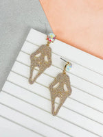 PREORDER: Rhinestone Scream Mask Dangle Earrings
