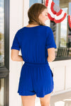 From Romp To Rest Romper in Blue