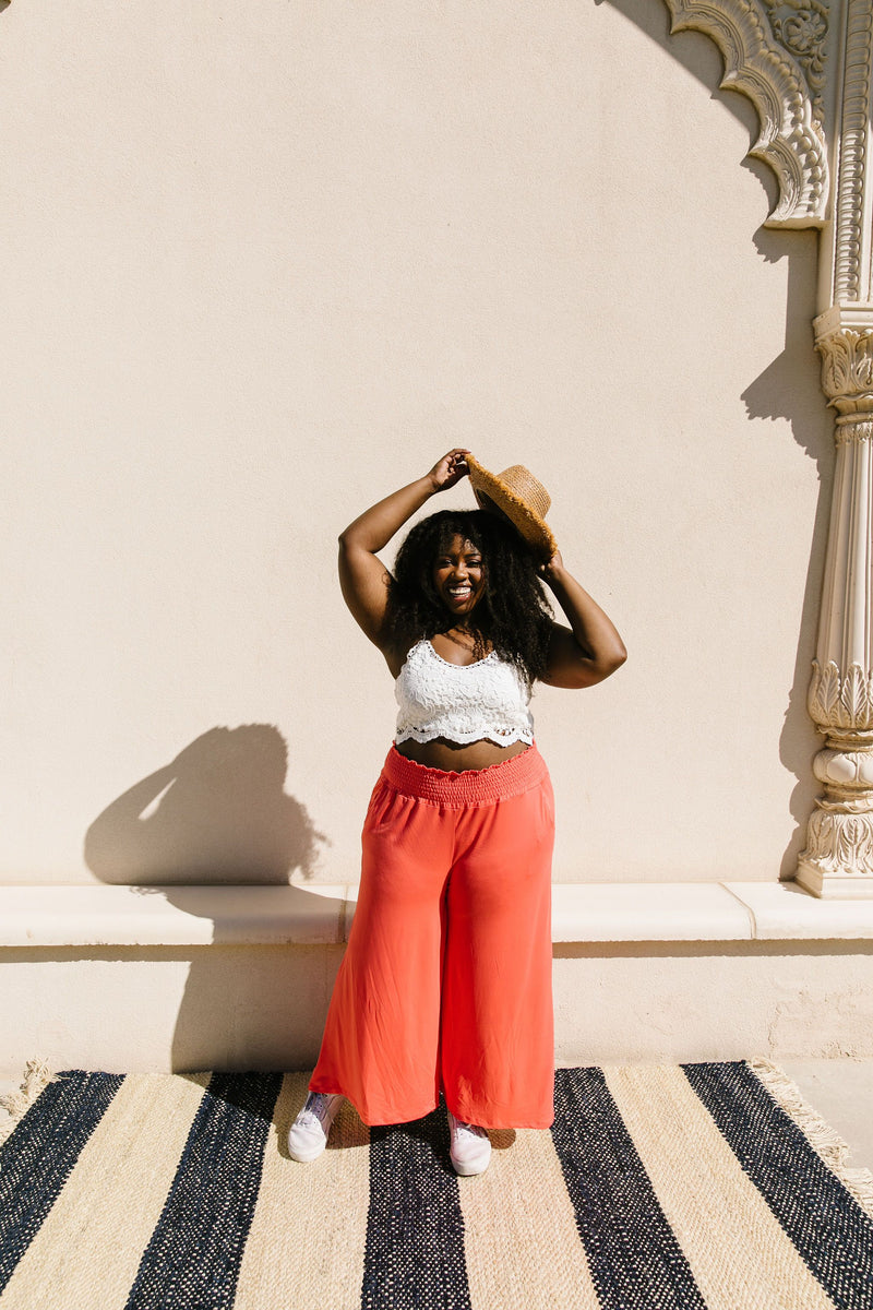 Go Get 'Em Gaucho Pants In Coral