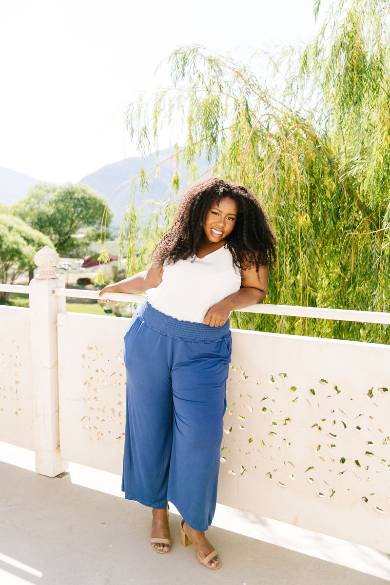 Go Get 'Em Gaucho Pants In Navy