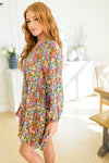 Loving Life Tiered Knee Length Floral Dress