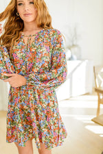 Loving Life Tiered Knee Length Floral Dress