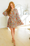 Loving Life Tiered Knee Length Floral Dress