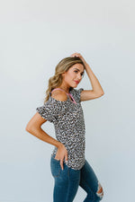 Kitty Cat Cold Shoulder Top