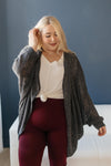 Slouchy Vibe Cardigan in Charcoal