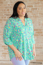 Lizzy Top in Emerald Floral