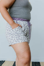 Purple Leopard Shorts