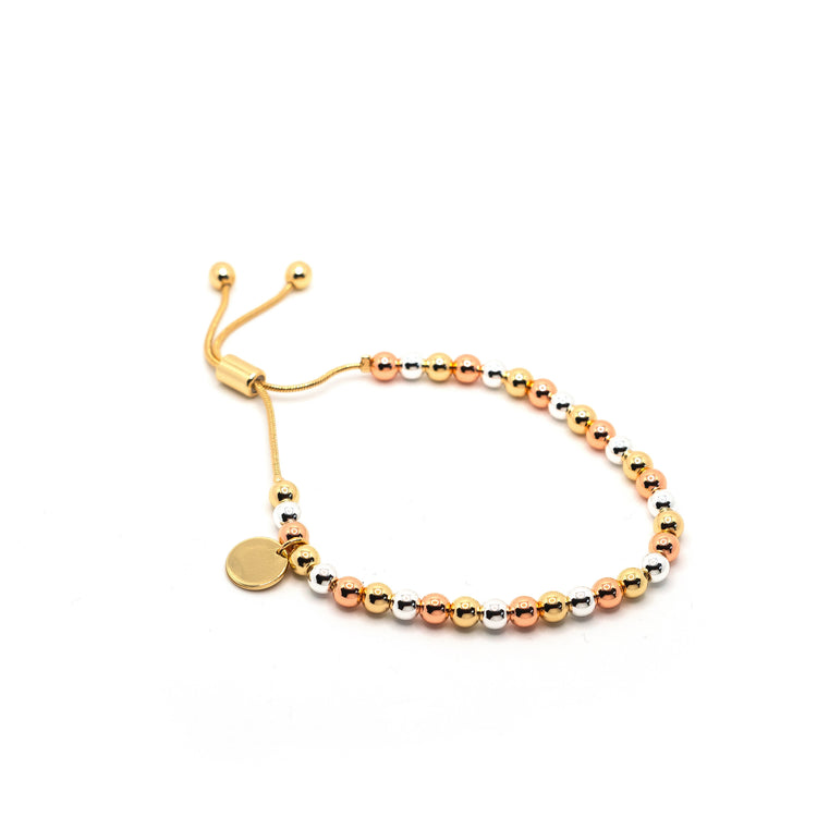 PREORDER: Tri Tone Adjustable Bracelet in Assorted Sizes